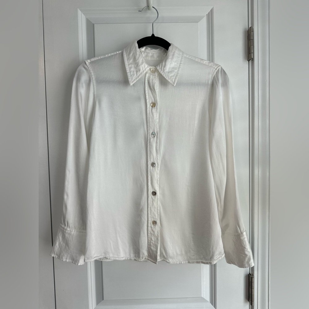 Rails Women’s Andrea Top Button Down Top Ivory Size XS